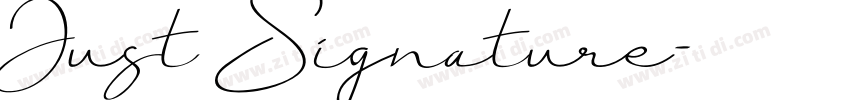 Just Signature字体转换